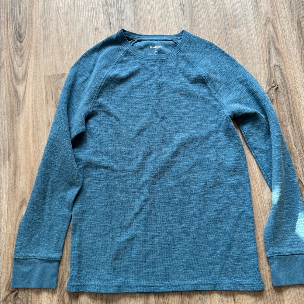 Blue Long Sleeve Crewneck Shirt